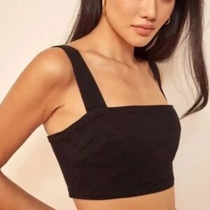 Reformation Alexia Squareneck Crop Top